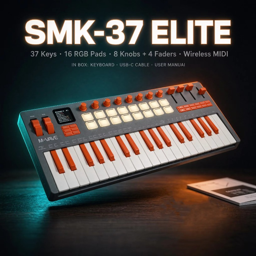 M-VAVE SMK-37 Elite Wireless M - Midi Controller Pad 评论和价格