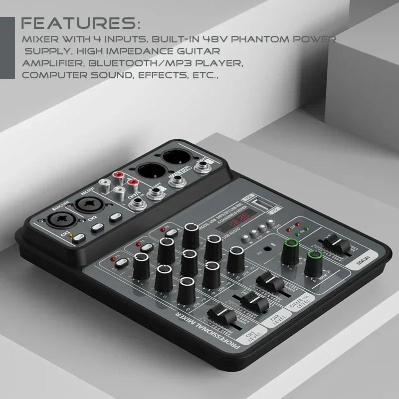 4-Channel Pro Audio Mixing Con - Audio Music Dj 评论和价格